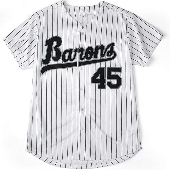 NEW Michael Jordan Barons Jersey Pinstripe Mens - Picture 2 of 7
